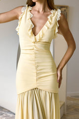 Luxe Lady Glow Maxikleid Gelb
