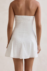 Daydream Diaries Strapless Mini Dress Off White