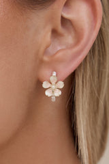 Island Whisper Earrings White Gold