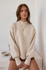Alpine Affair Fluffy Sweater Oatmeal