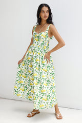 Under The Lemon Tree Midi Dress Print