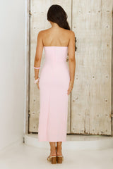 Becky Trägerloses Midikleid Pink