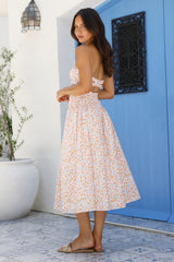 Summer Pop Strapless Midi Dress Pink