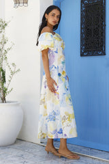 Silent Lullabies One-Shoulder-Midikleid mit Print