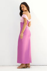 Dreamers Delight Off The Shoulder Maxi Dress Purple