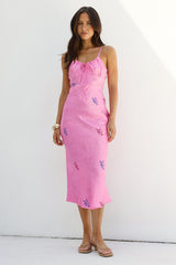 SNDYS Rosa Midikleid Pink