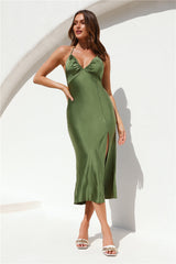 Maxikleid „Up and Away“ in Oliv