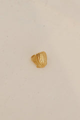 18K Gold Plated Shimmering Treasure Ring Gold