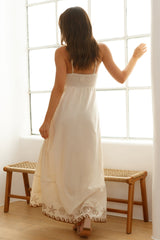 Maxikleid "Flucht ins Paradies" Beige