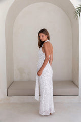 Spot The Treasure Maxi Dress White