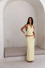 Words Of Wisdom Maxi Skirt Yellow