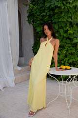 Isle Of Chic Neckholder Maxikleid Gelb