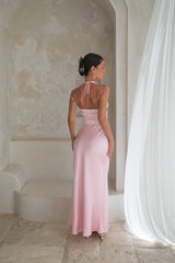 Destinations Neckholder Maxikleid Pink