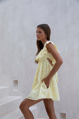 True Blooms Mini Dress Gelb