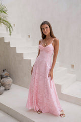 Lost In The Skies Maxikleid Pink