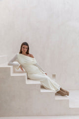 Cool Daze Long Sleeve Knit Maxi Dress Butter