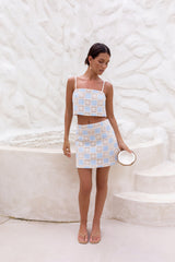 Moonlight Bay Crop Top Blau