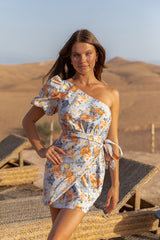 HELLO MOLLY Flowers Of The Sun Kleid Blau