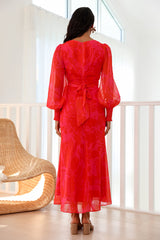 Maxikleid Exactly Right Rot