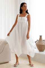 Restful Escape Midi-Kleid Weiß