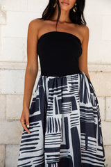 Selena Strapless Maxi Dress Black