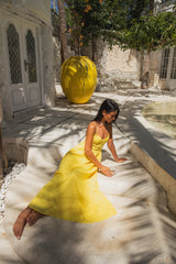 FORTUNATE ONE Blushing Lovers Maxikleid Gelb