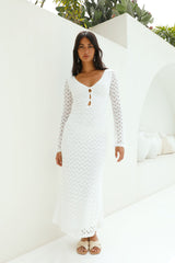 Maxikleid „Ivory Moon“, Weiß