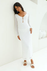 Maxikleid „Ivory Moon“, Weiß