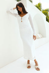 Maxikleid „Ivory Moon“, Weiß