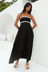 Maxikleid Blowing Away Schwarz