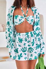 Awakening Suns Crop Top Green