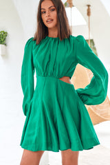 Symbole der Natur Kleid Grün