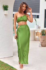 Midnight Attraction Maxi Skirt Green