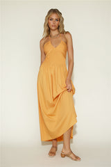 Maxikleid „Cross My Heart“ Orange