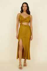 Artemis Midi Dress Brown