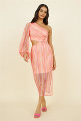 Getaway Car Midikleid Pink