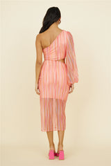 Getaway Car Midikleid Pink