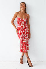 Midi-Kleid „Next Flight Home“ Rot