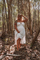 Santa Elena Midi-Kleid Weiß