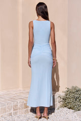 In Ambience Mesh Maxikleid Blau