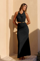 Euphoria Neckholder-Maxikleid Schwarz