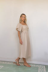 Delfino Maxikleid Hellbraun