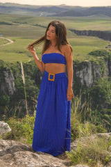 Hundred Years Crop Top Blau
